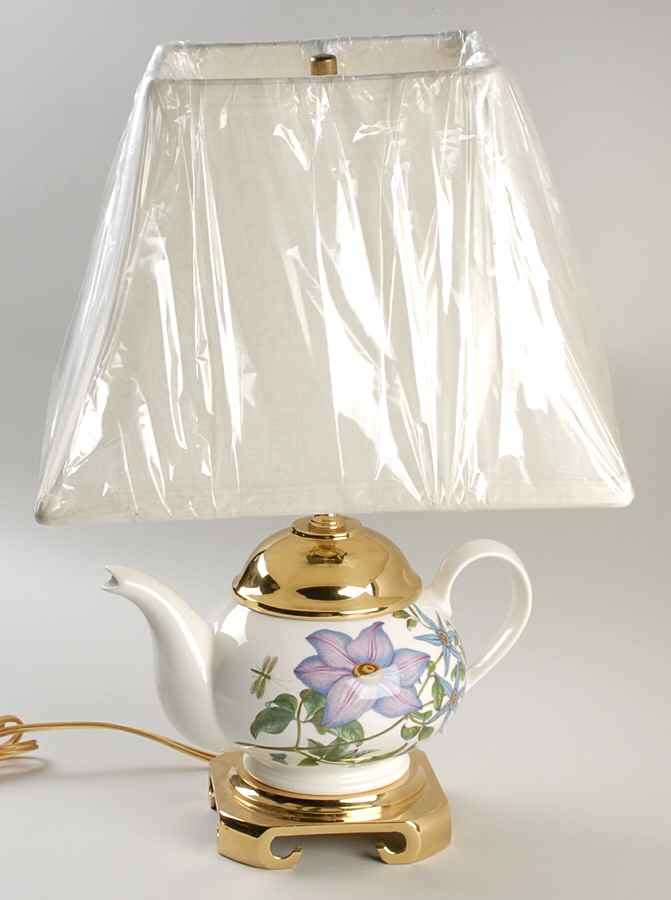 Botanic Garden Electric Tea Pot Lamp & Shade by Portmeirion-1