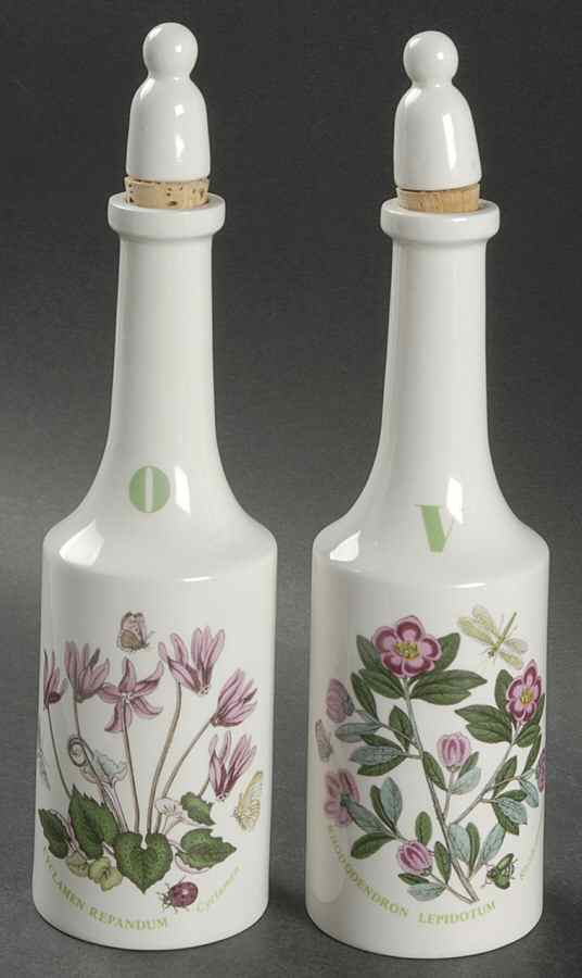 Botanic Garden Vinegar and Oil Set with Stoppers by Portmeirion-1