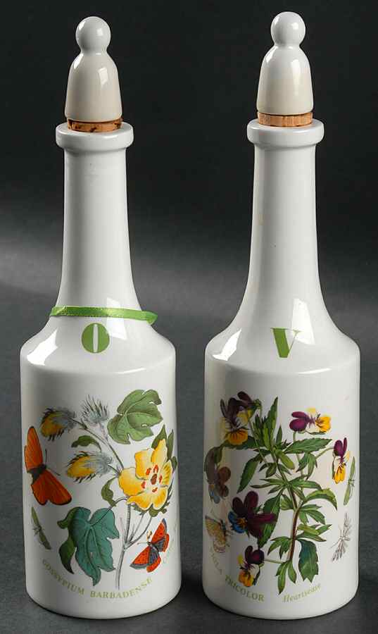 Botanic Garden Vinegar and Oil Set with Stoppers by Portmeirion-1