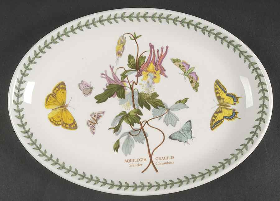 Botanic Garden 10" Oval Steak Platter by Portmeirion-1