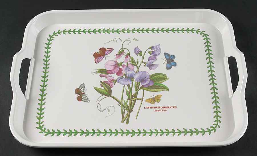 Botanic Garden 17" Rectangular Handled Serving Melamine Tray by Portmeirion-1