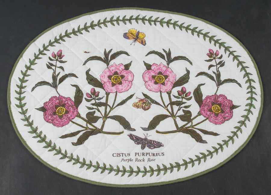 Botanic Garden Oval Cloth Quilted Placemat by Portmeirion-1
