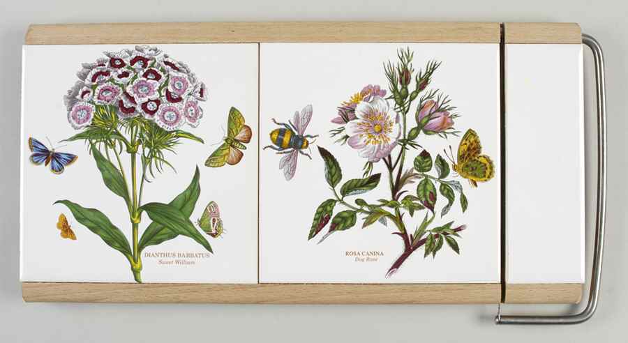 Botanic Garden Cheese Board (2 Tiles and Slicer) by Portmeirion-1