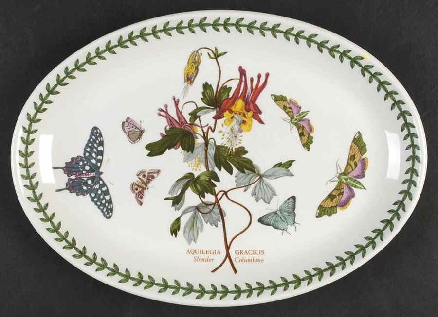 Botanic Garden 10" Oval Steak Platter by Portmeirion-1