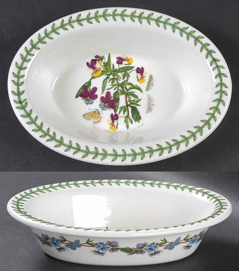 Botanic Garden 8" Oval Pie Baker by Portmeirion-1