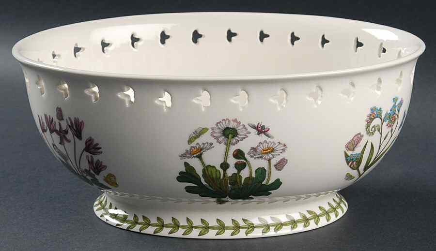 Botanic Garden 9" Pierced Bread Basket by Portmeirion-1