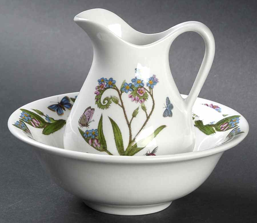 Botanic Garden Mini Ewer & Basin Set by Portmeirion-1