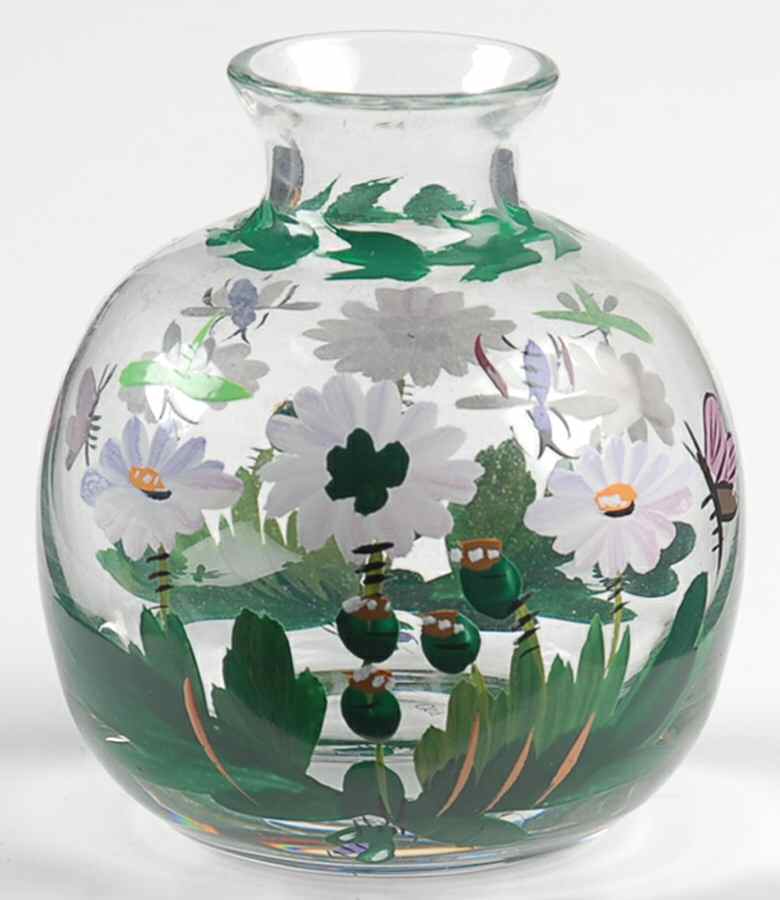 Botanic Garden 3" Mini Glass Handpainted Vase by Portmeirion-1