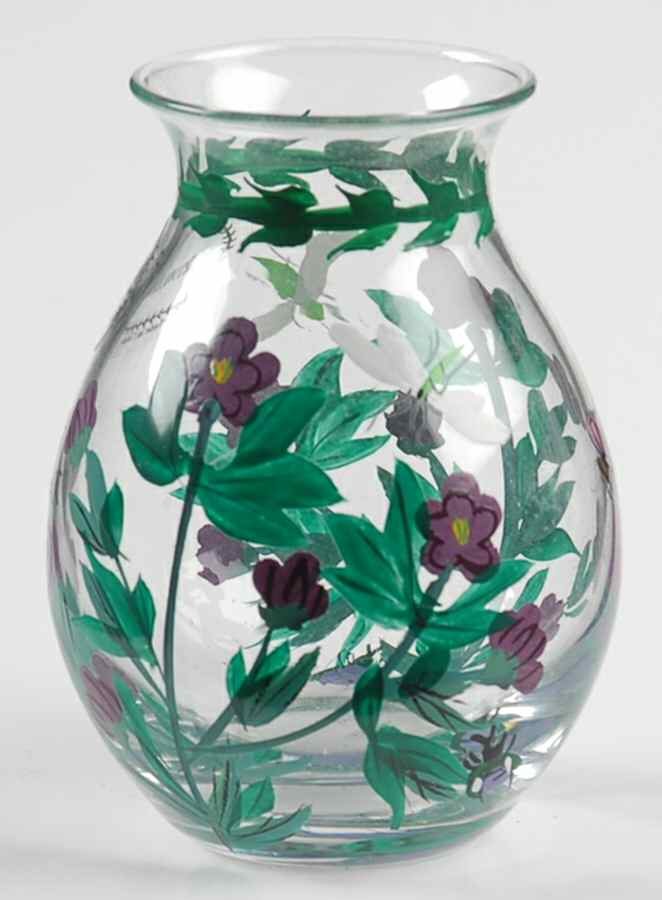 Botanic Garden 3" Mini Glass Handpainter Vase by Portmeirion-1
