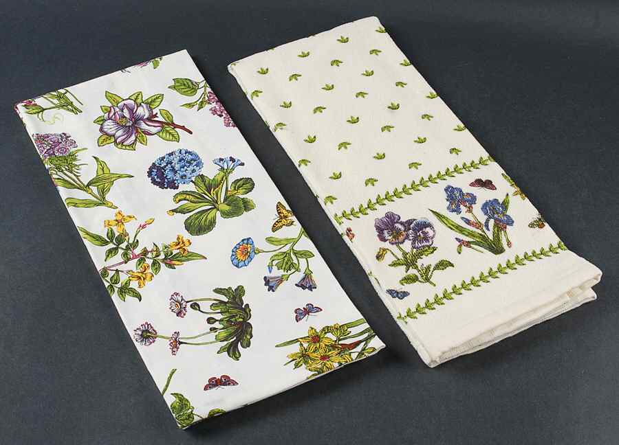 Botanic Garden Cloth Kitchen Towel (Set of 2 Motifs 1&2) by Portmeirion-1