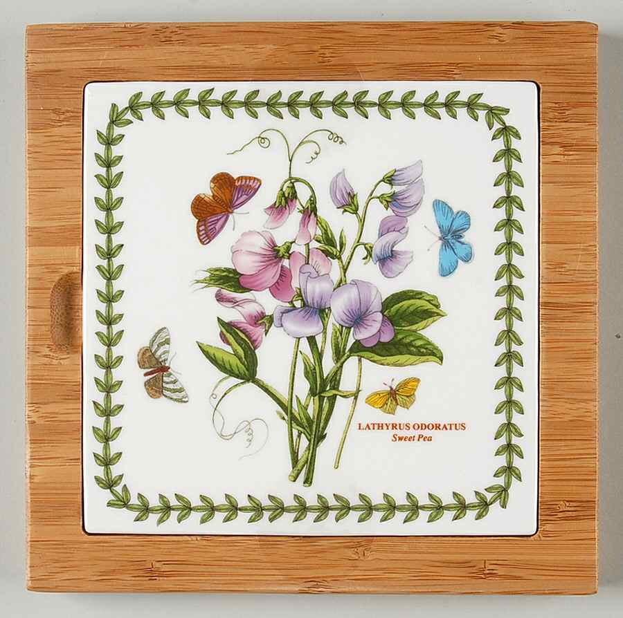Botanic Garden 7" Square Bamboo Trivet by Portmeirion-1