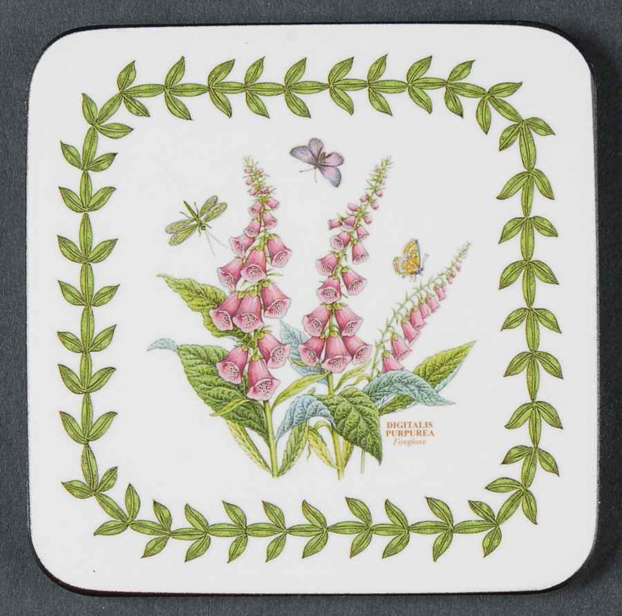 Botanic Garden Square Corkback Coaster by Portmeirion-1