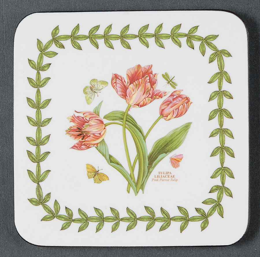 Botanic Garden Square Corkback Coaster by Portmeirion-1