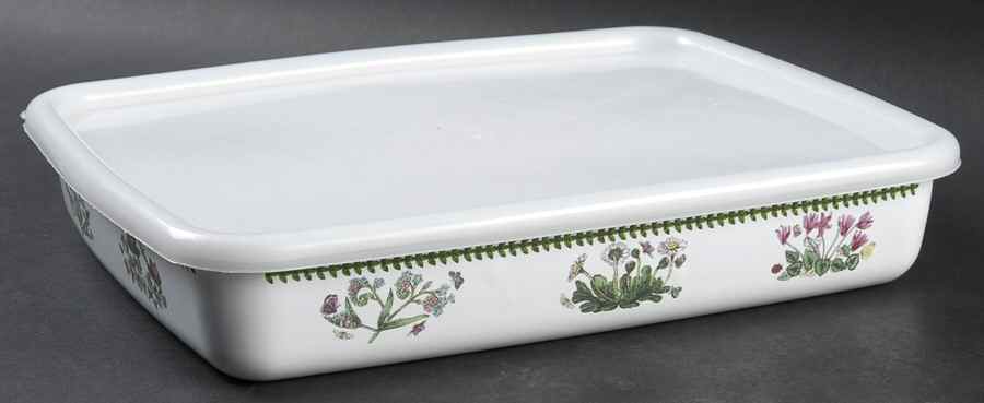 Botanic Garden 1" Rectangular Metal Baker with Plastic Lid by Portmeirion-1