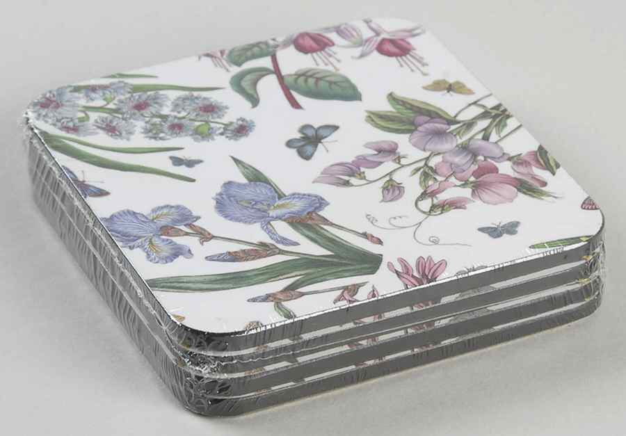 Botanic Garden Square Corkback Coaster - Set of 4 Motif 79 by Portmeirion-1
