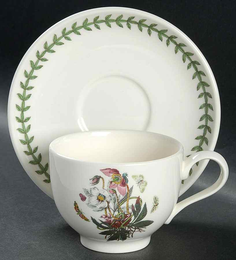 Botanic Garden Traditional Footed Cup & Saucer Set by Portmeirion-1