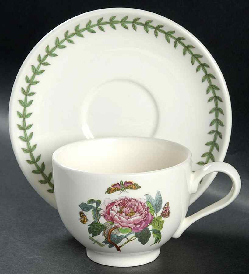 Botanic Garden Traditional Footed Cup & Saucer Set by Portmeirion-1