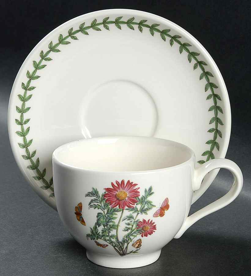 Botanic Garden Traditional Footed Cup & Saucer Set by Portmeirion-1