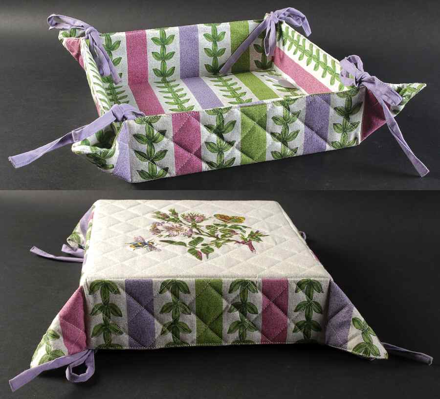 Botanic Garden 10" Square Cloth Bread Basket by Portmeirion-1