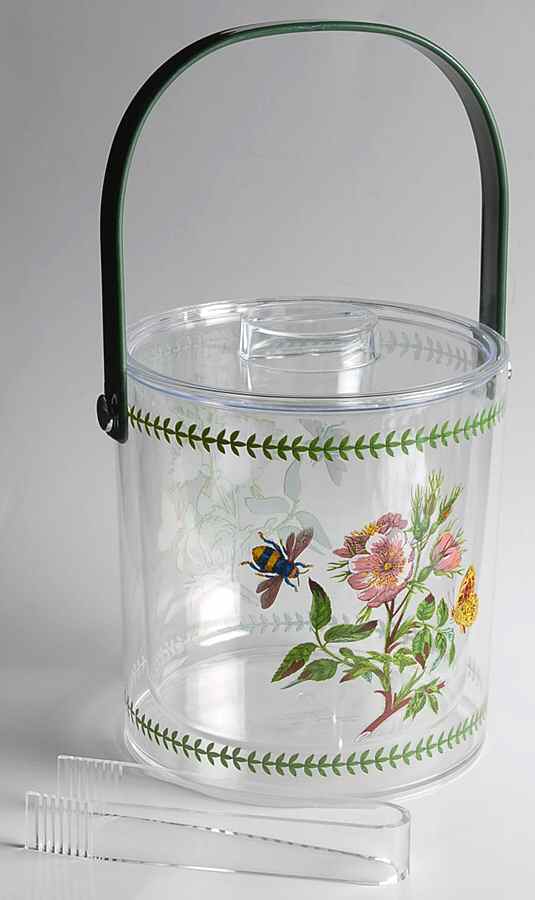 Botanic Garden Acrylic Ice Bucket w/Lid & Tongs by Portmeirion-1