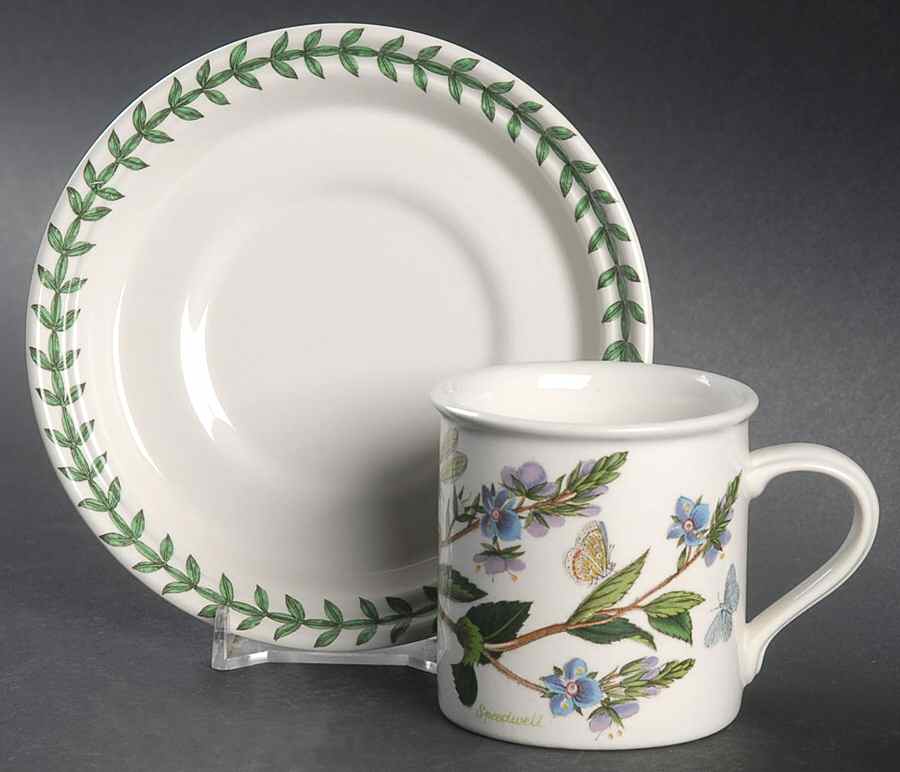 Botanic Garden Flat Demitasse Cup & Saucer Set by Portmeirion-1