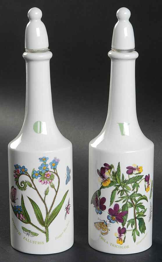 Botanic Garden Vinegar and Oil Set with Stoppers by Portmeirion-1