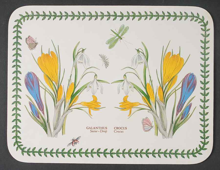 Botanic Garden 10"  Rectangular Corkboard Placemat by Portmeirion-1