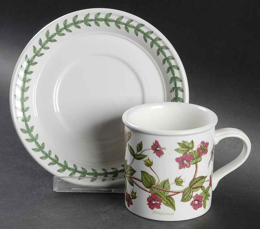 Botanic Garden Flat Demitasse Cup & Saucer Set by Portmeirion-1