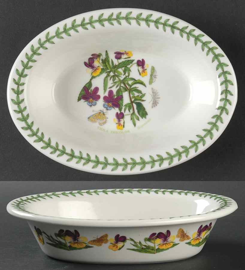 Botanic Garden 8" Oval Pie Baker by Portmeirion-1