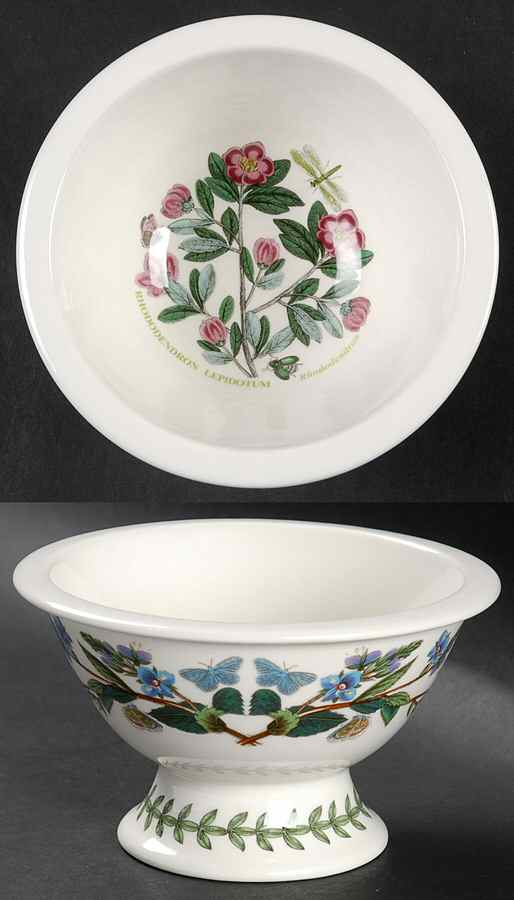 Botanic Garden Sovereign Shape Rim Footed Sorbet aka Potpourri by Portmeirion-1