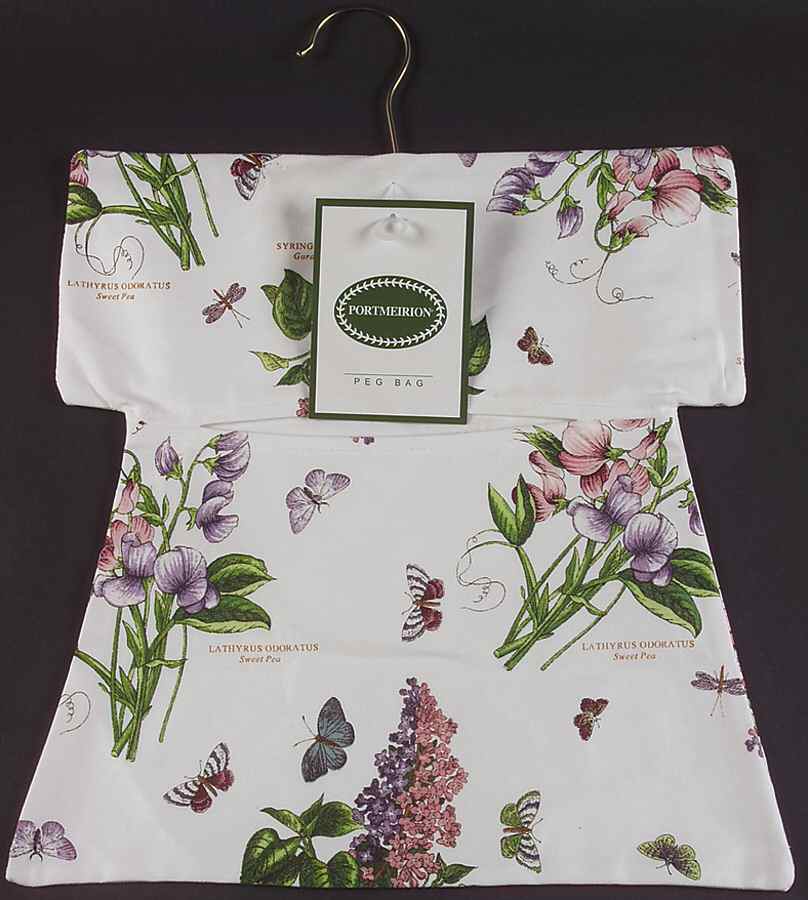 Botanic Garden Cloth Peg Bag W/Hanger by Portmeirion-1