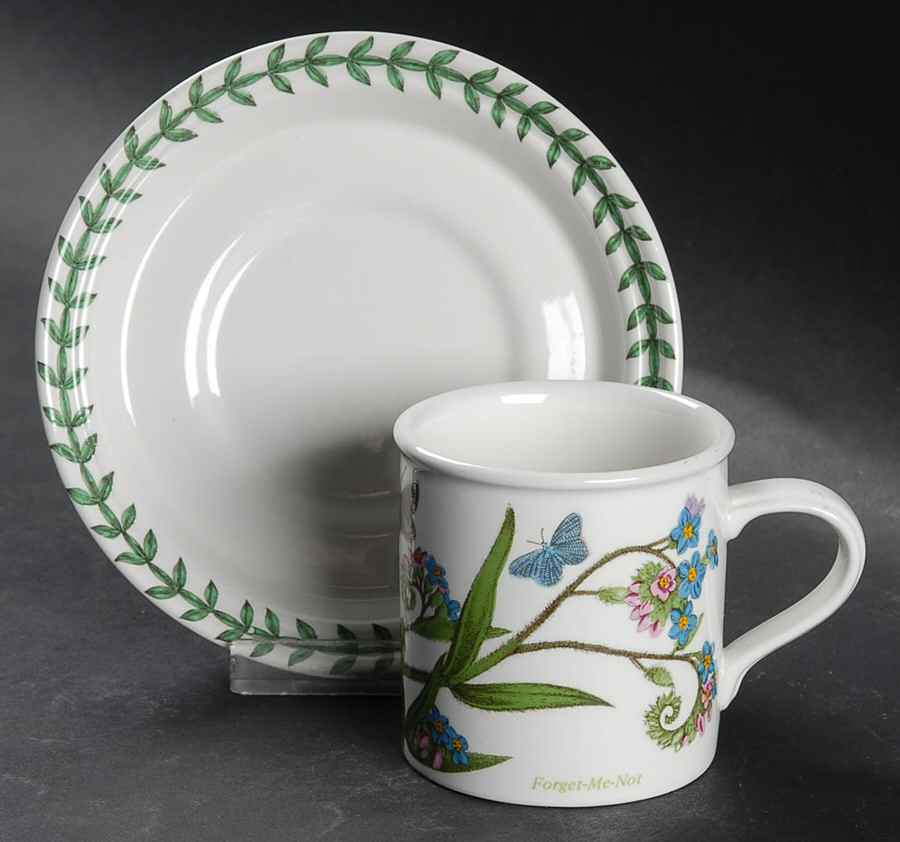 Botanic Garden Flat Demitasse Cup & Saucer Set by Portmeirion-1