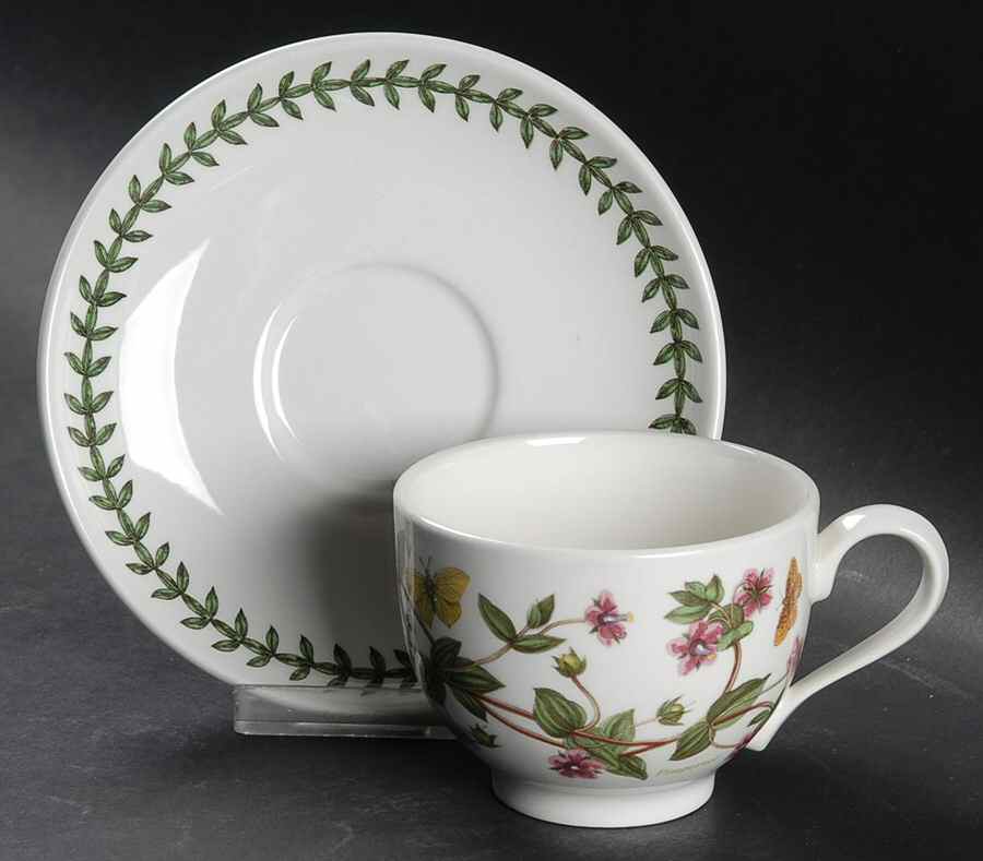 Botanic Garden Traditional Footed Cup & Saucer Set by Portmeirion-1