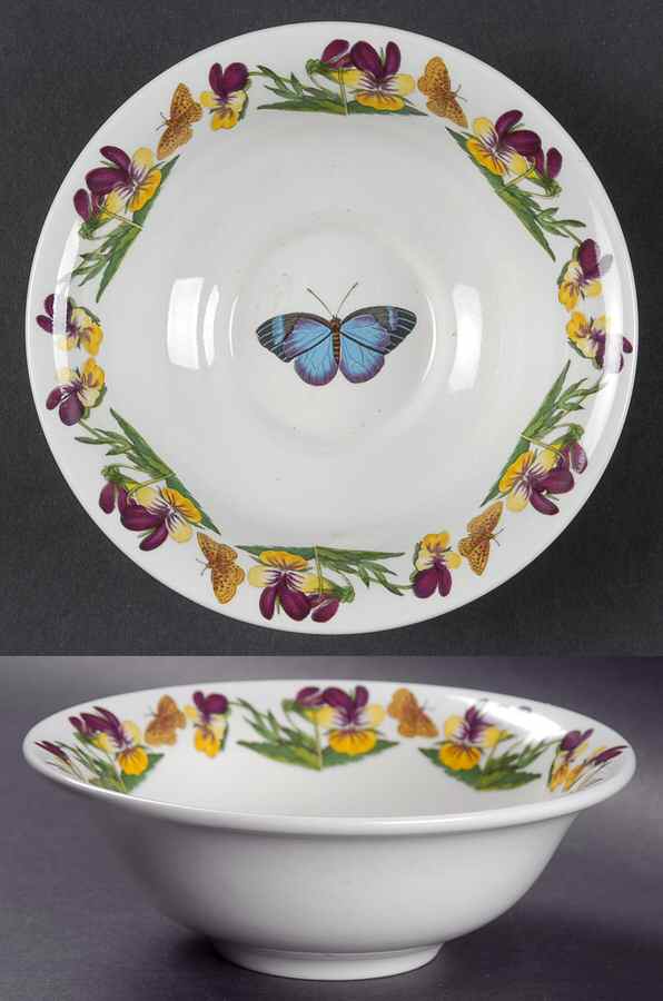 Portmeirion Botanic Garden 5-Piece Accent Bowl Set - Porcelain Square Handled Plate & 4 Bowls - View #3