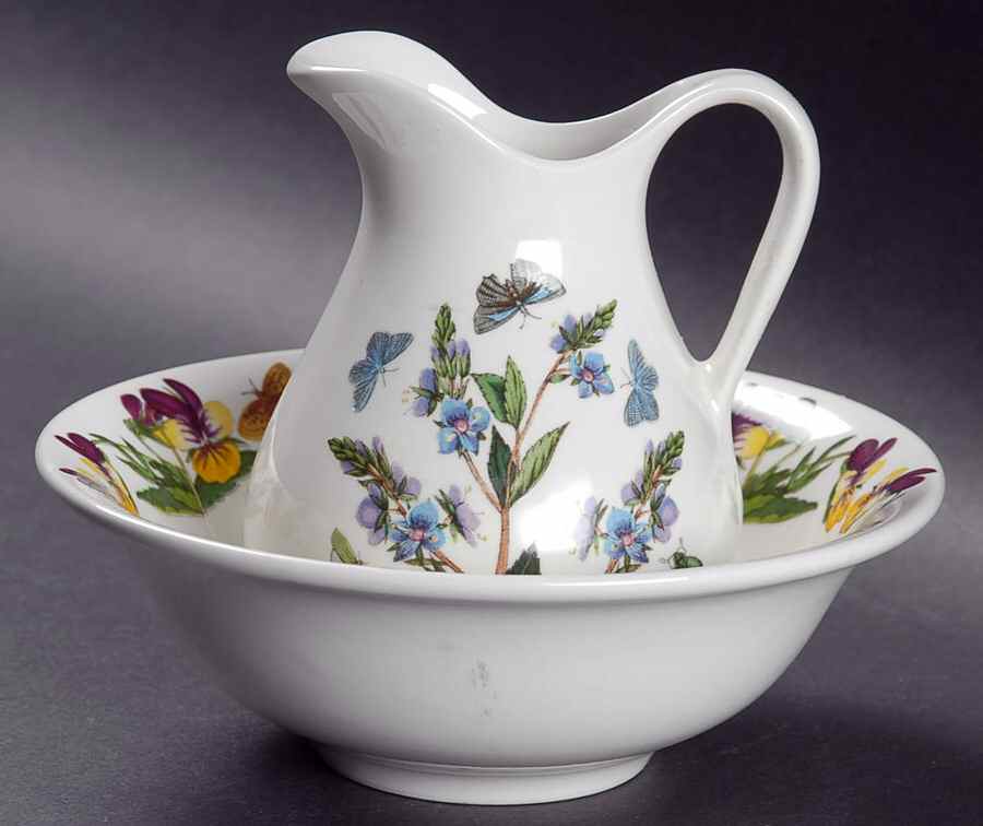 Botanic Garden Mini Ewer & Basin Set by Portmeirion-1