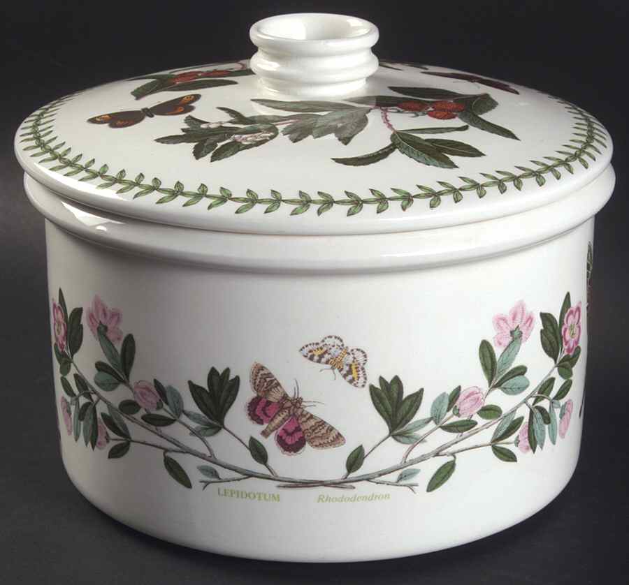 Botanic Garden 2 Qt Drum Shape Round Covered Casserole by Portmeirion-1