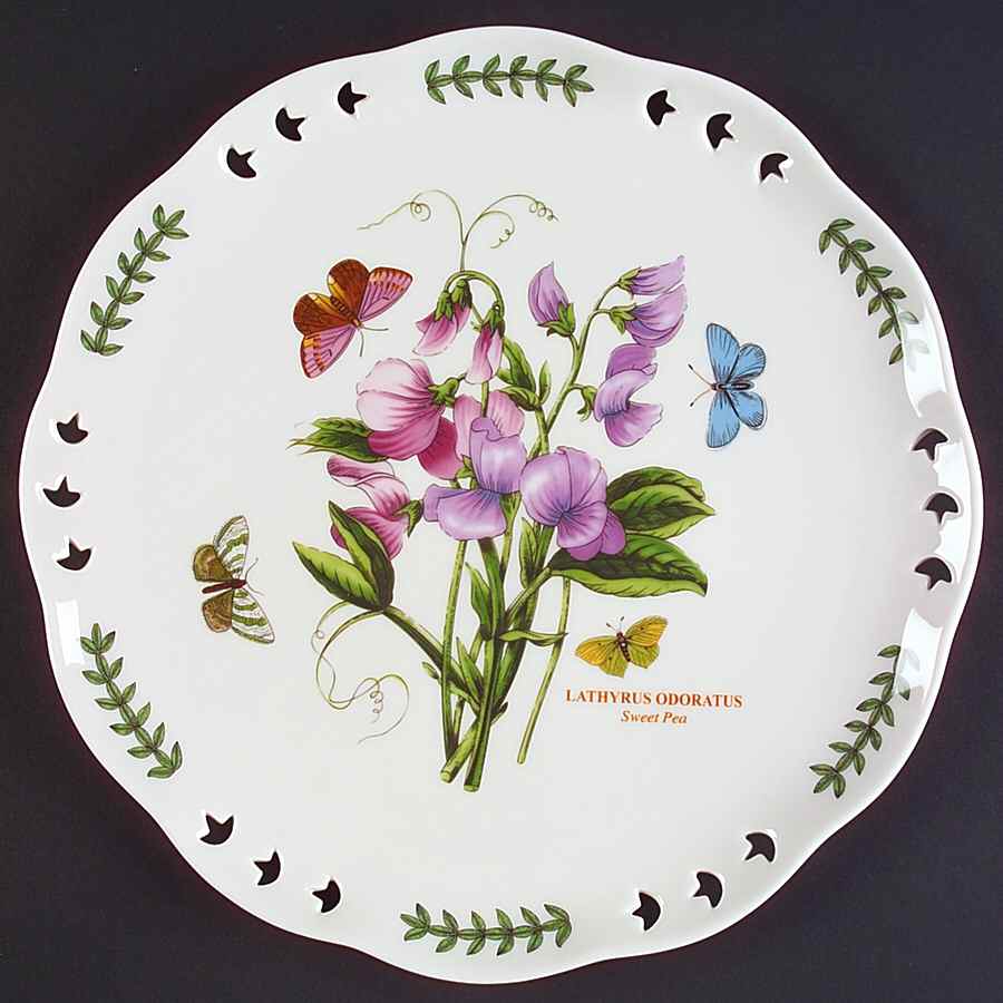 Botanic Garden 10" Pierced Cake Plate by Portmeirion-1