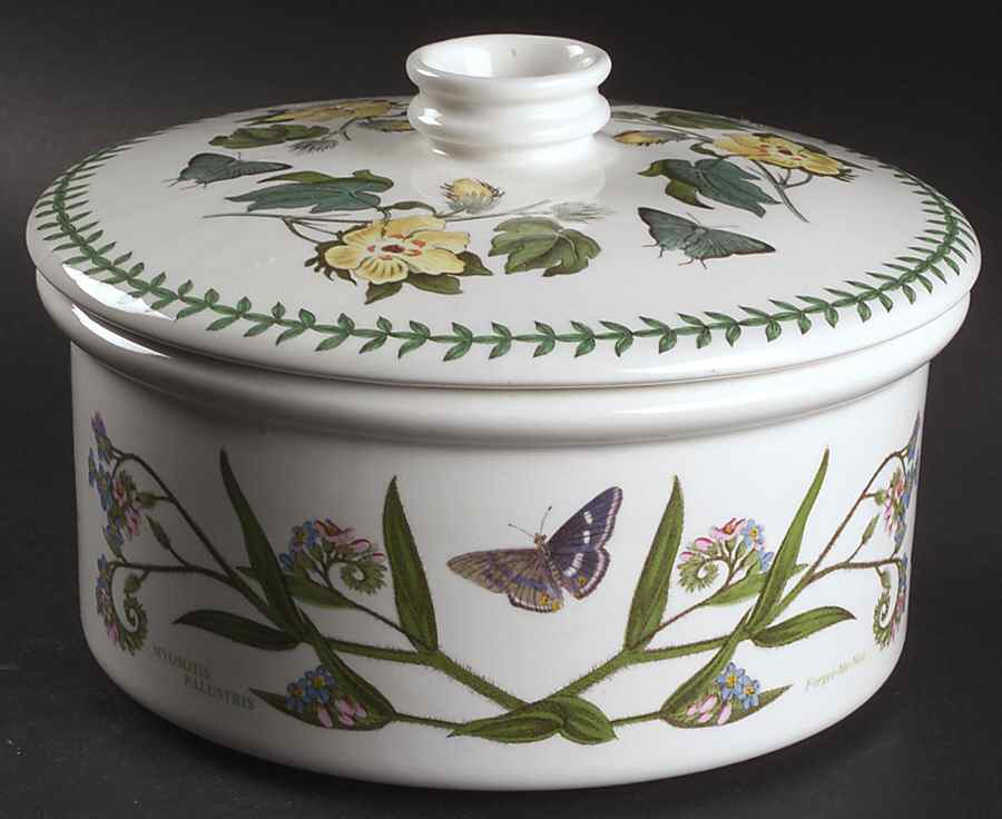 Botanic Garden 1.5 Qt Rd Cov Drum Casserole/Vegetable/Souffle by Portmeirion-1