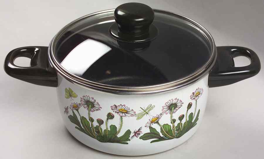Botanic Garden 2 Qt Covered Metal Casserole W/Glass Lid by Portmeirion-1