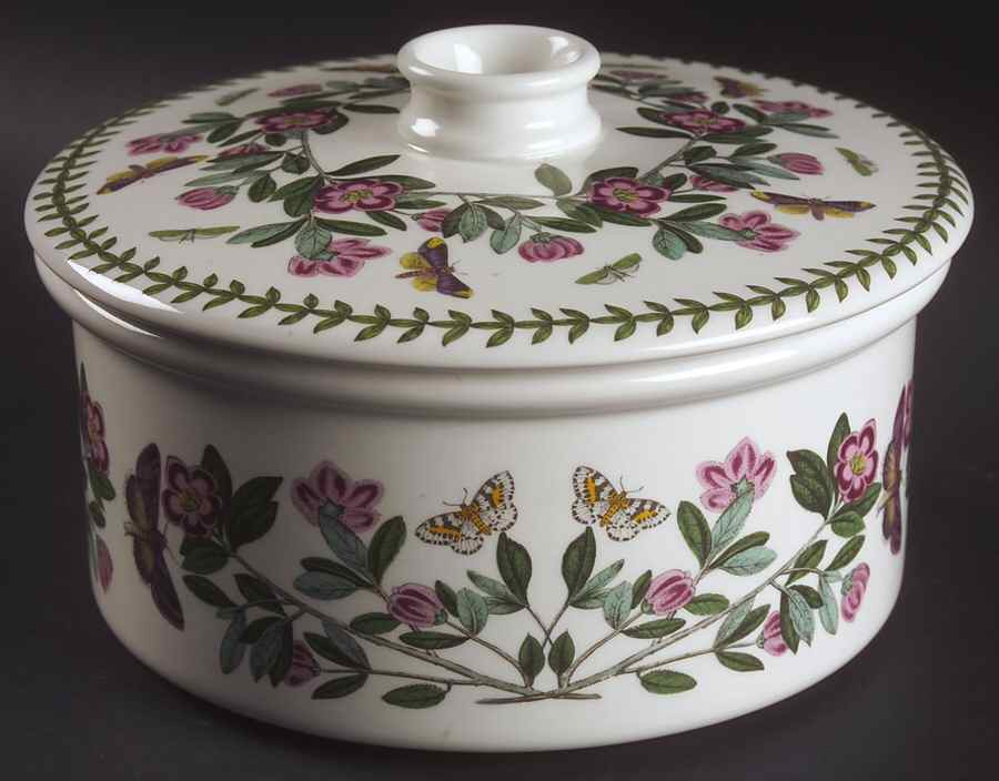 Botanic Garden 2 Qt Round Drum Shape Covered Casserole by Portmeirion-1