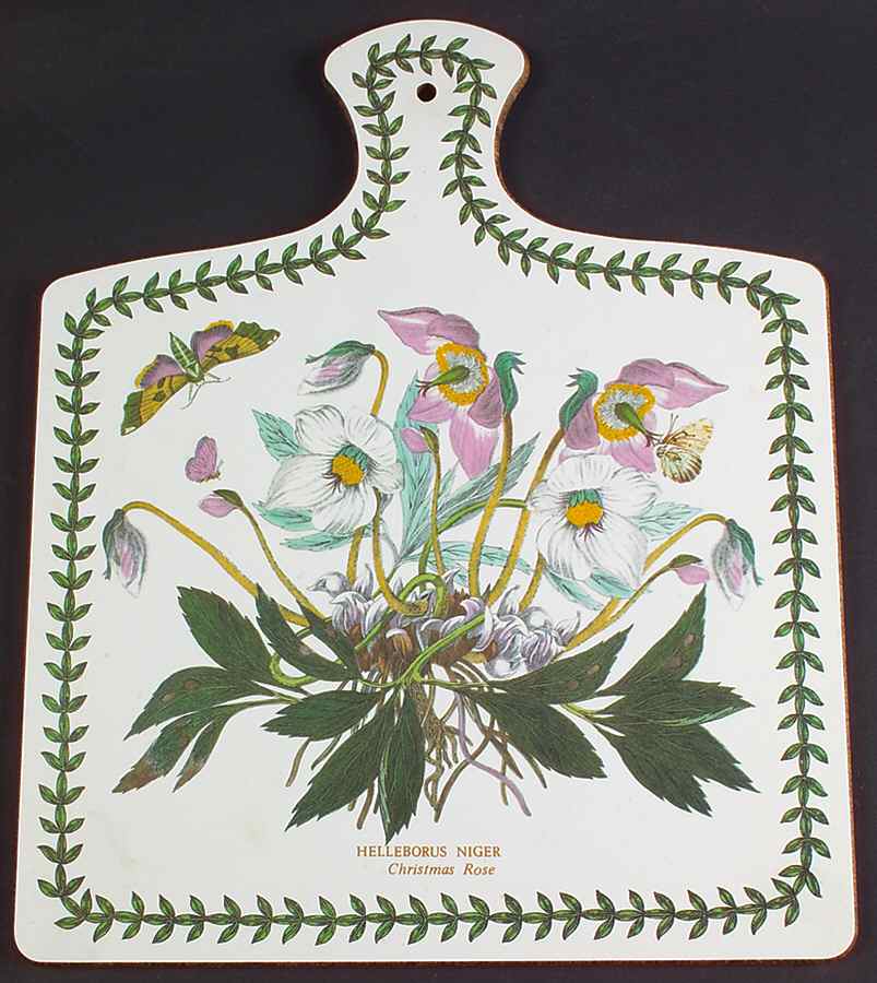 Botanic Garden 9" Wood Rectangular Handed Cutting Board by Portmeirion-1