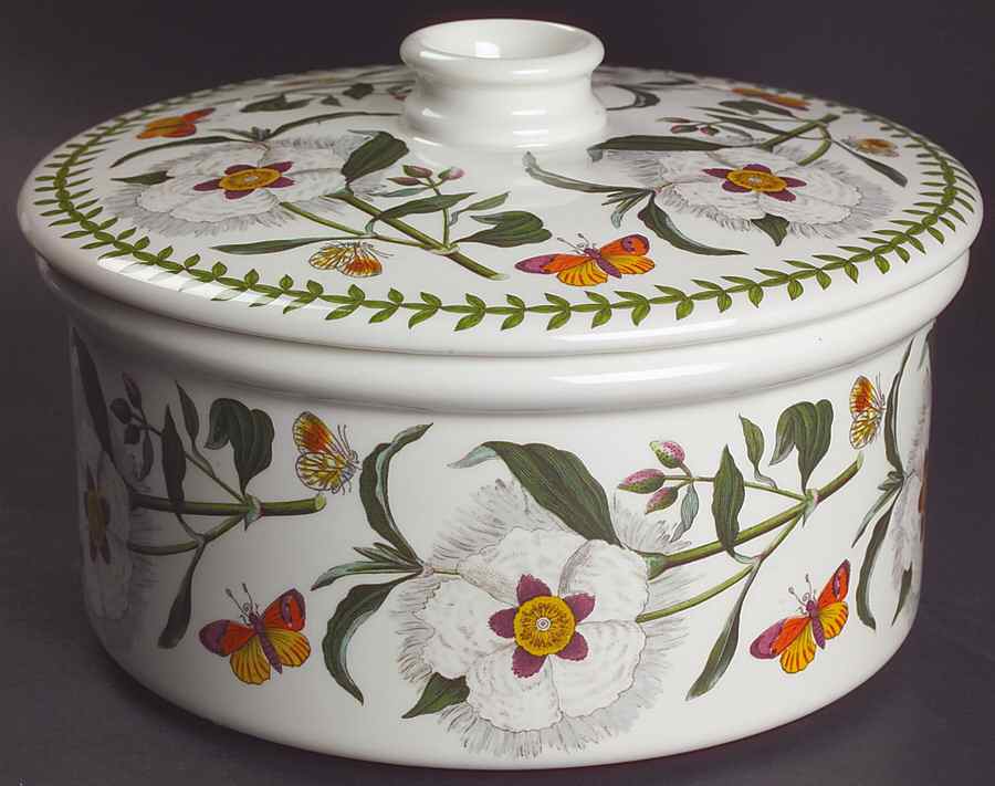 Botanic Garden 1.5 Qt Rd Cov Drum Casserole/Vegetable/Souffle by Portmeirion-1