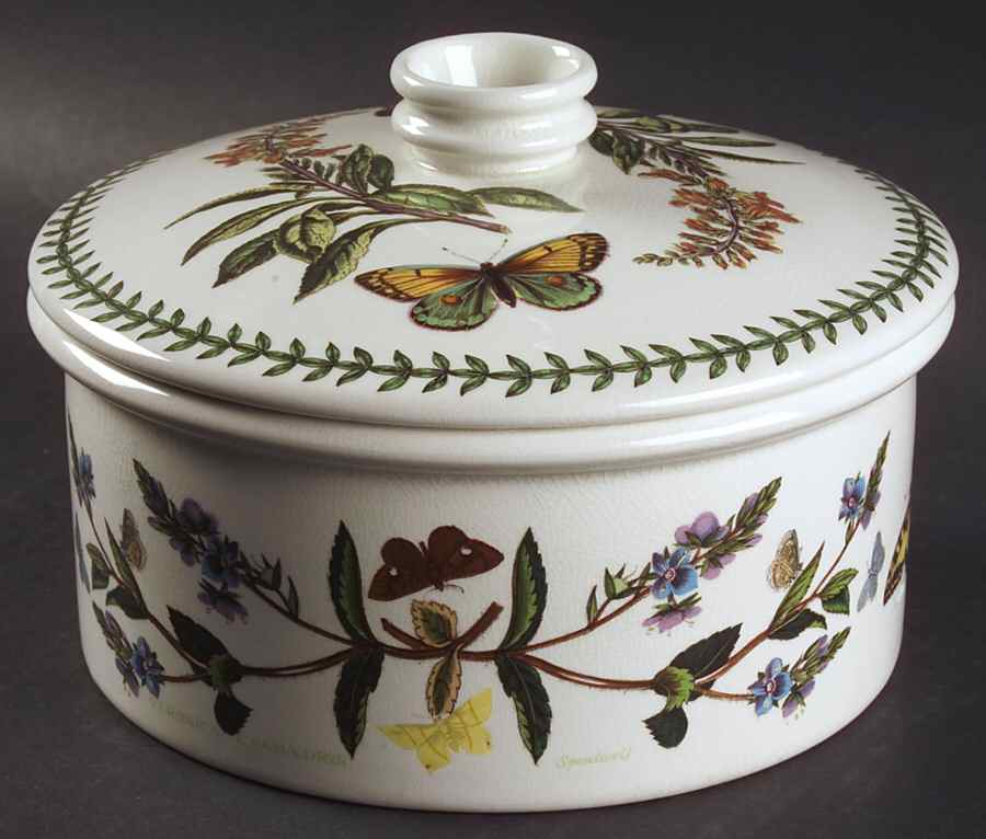 Botanic Garden 1.5 Qt Rd Cov Drum Casserole/Vegetable/Souffle by Portmeirion-1