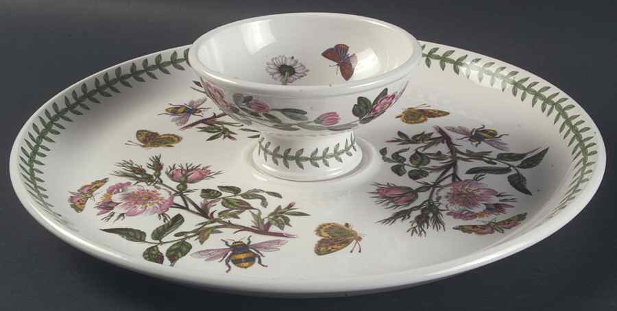 Botanic Garden Chip/Dip Set (Uses Sorbet for Dip) by Portmeirion-1