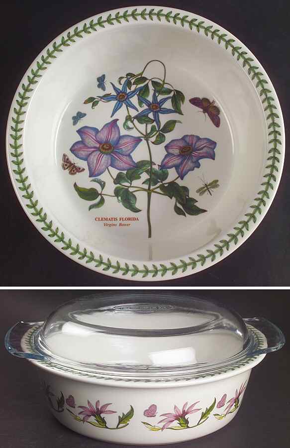 Botanic Garden 2 Qt Covered Casserole & Glass Lid by Portmeirion-1