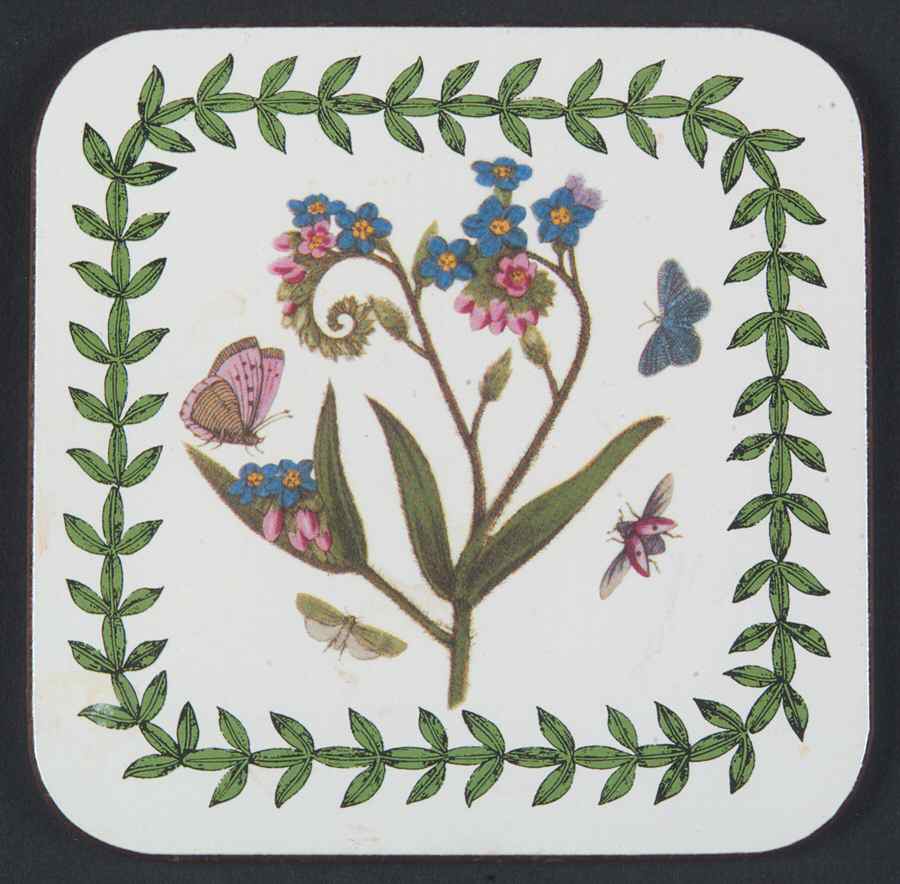 Botanic Garden Square Corkback Coaster by Portmeirion-1