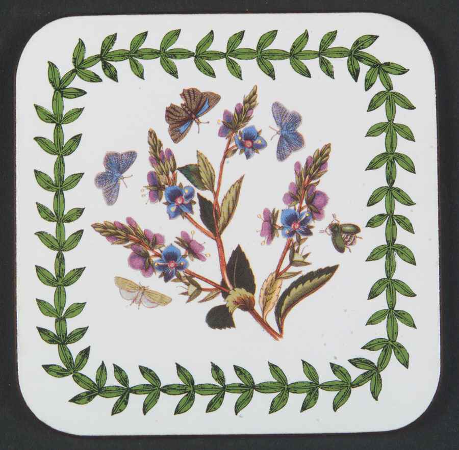 Botanic Garden Square Corkback Coaster by Portmeirion-1