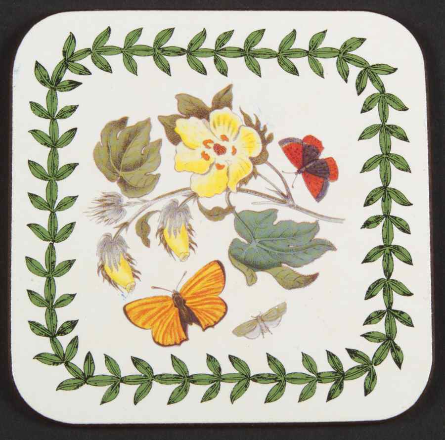 Botanic Garden Square Corkback Coaster by Portmeirion-1