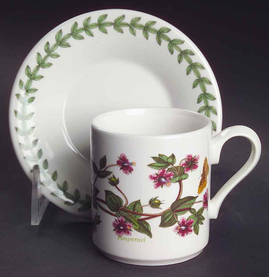 Botanic Garden Can Shape Demitasse Cup and Saucer Set by Portmeirion-1