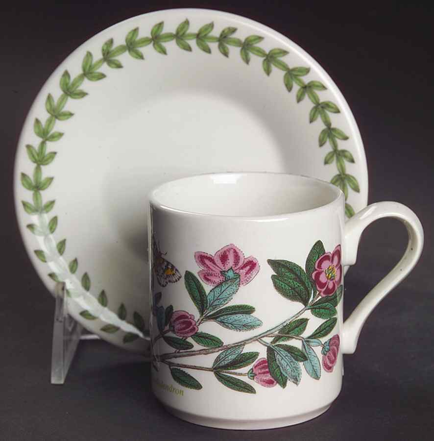 Botanic Garden Can Shape Demitasse Cup and Saucer Set by Portmeirion-1